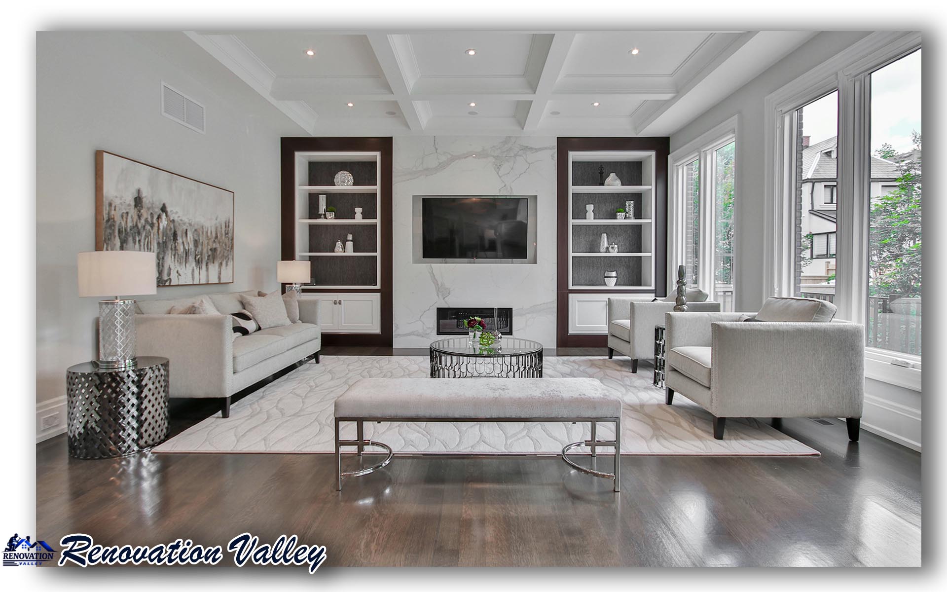 Modern living room renovation design